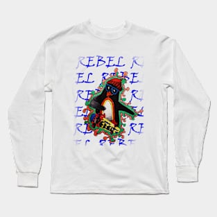 Rebel Penguin Long Sleeve T-Shirt